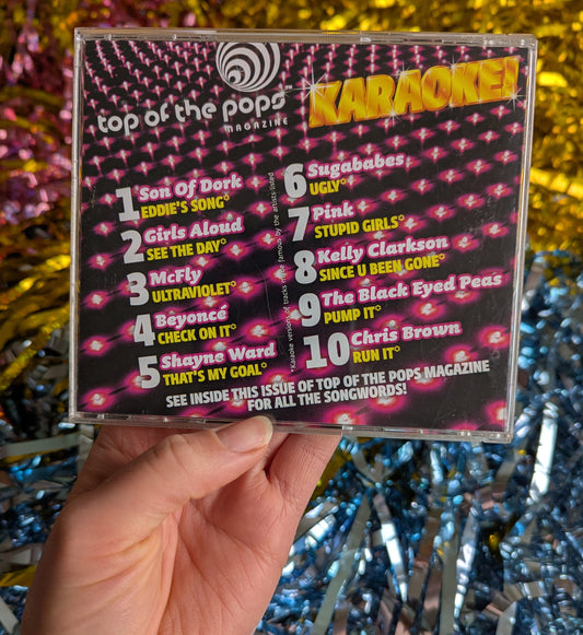 back of top of the Pops cd case with list of songs