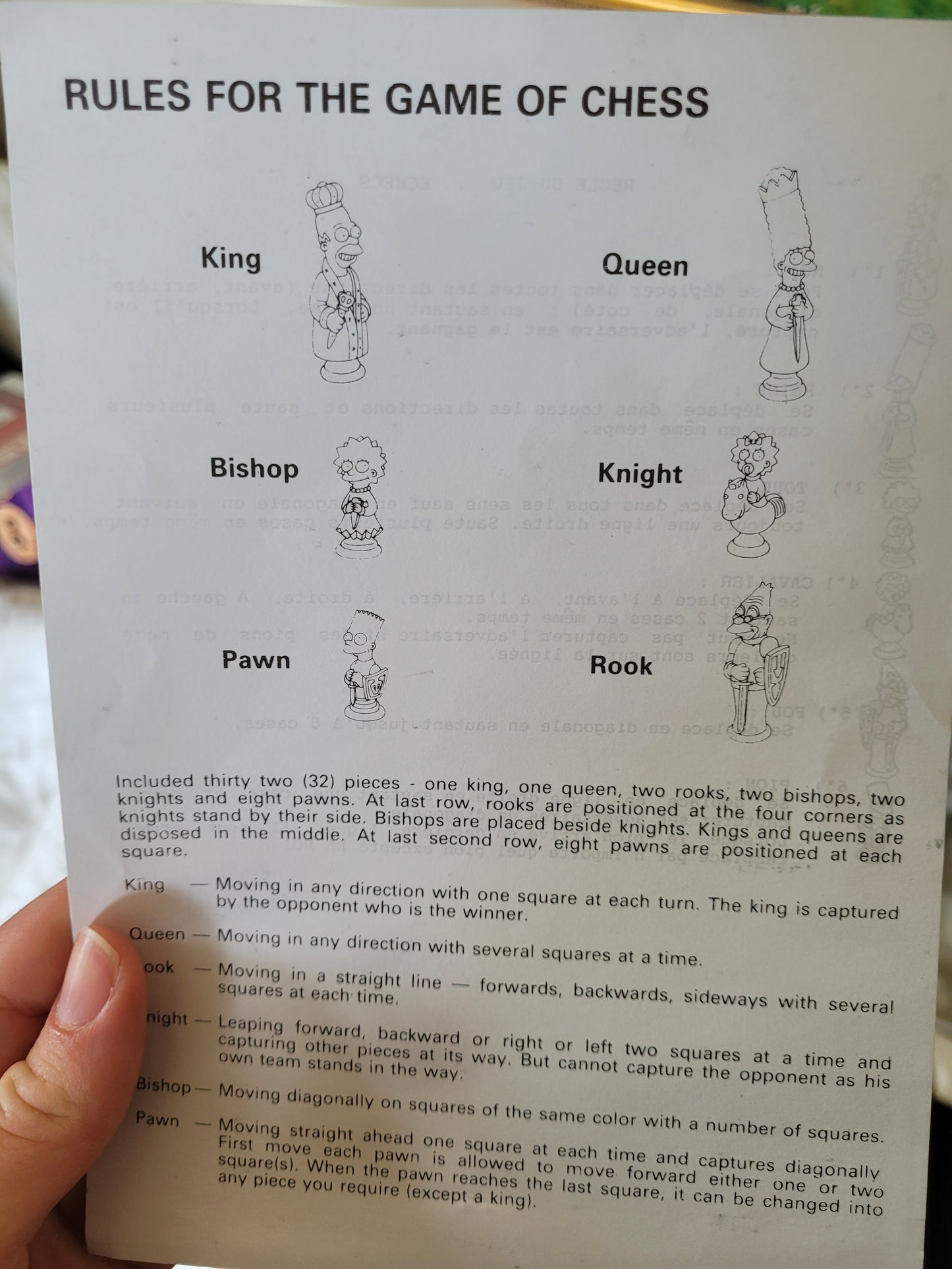 The Simpsons Chess Set 1997